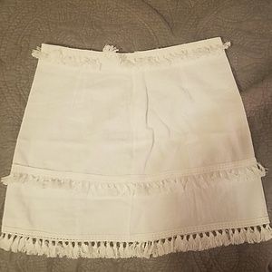 High waist A line lace skirt